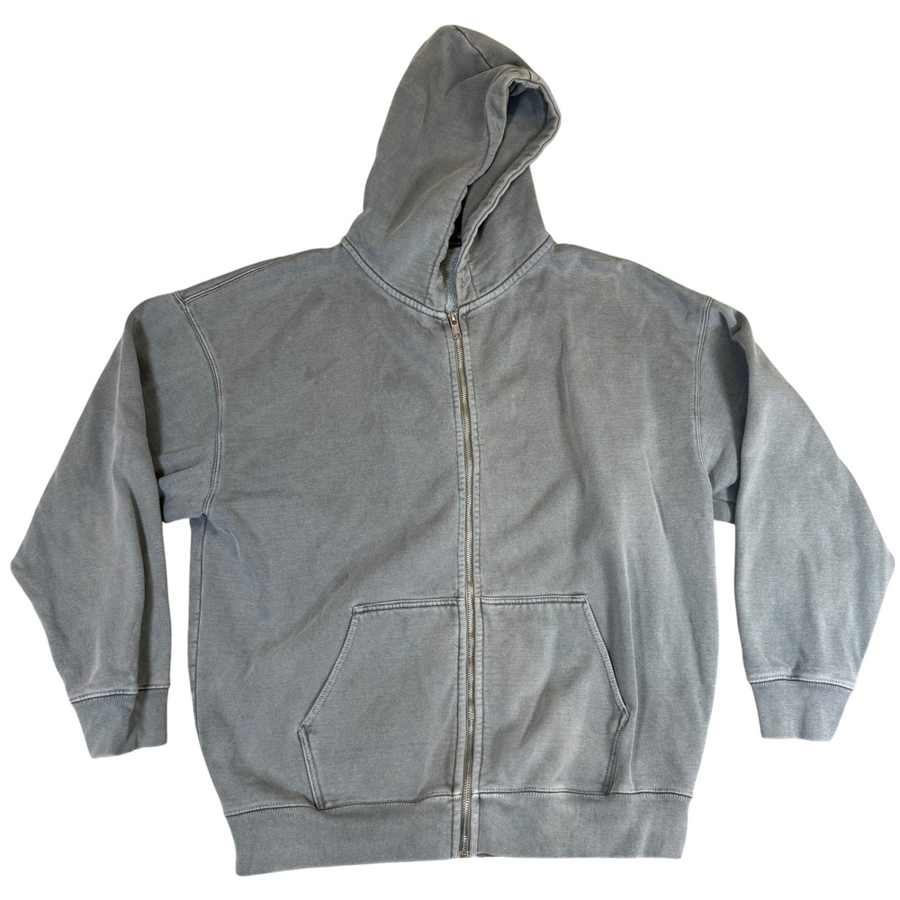 Brandy Melville Christy Oversized Zip Up Hoodie Faded Sage Green MDA110Z-Z194